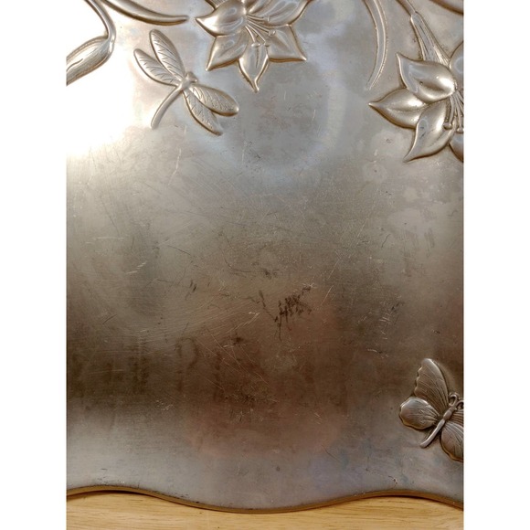 LENOX BUTTERFLY MEADOW METAL SERVE WARE ALL PURPOSE SERVING TRAY 13 INCHES - Picture 2 of 5
